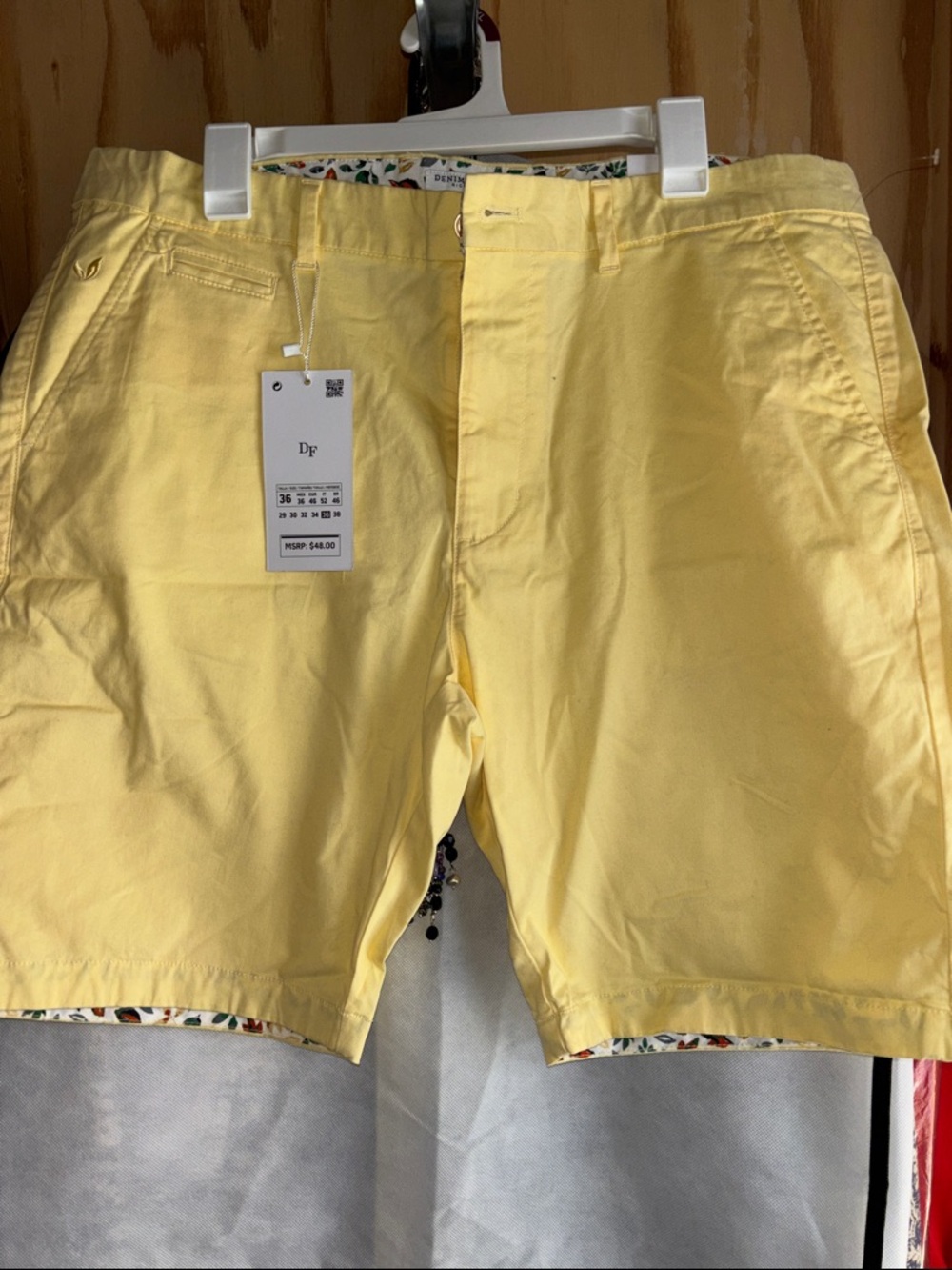 Denim & Flower Yellow Women's Bermuda Shorts